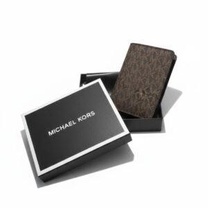 Michael Kors Signature Logo Leather Bi-Fold Wallet for Men