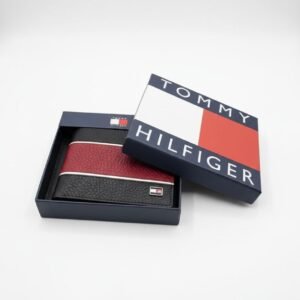 Tommy Hilfiger Striped Leather Bi-Fold Wallet for Men