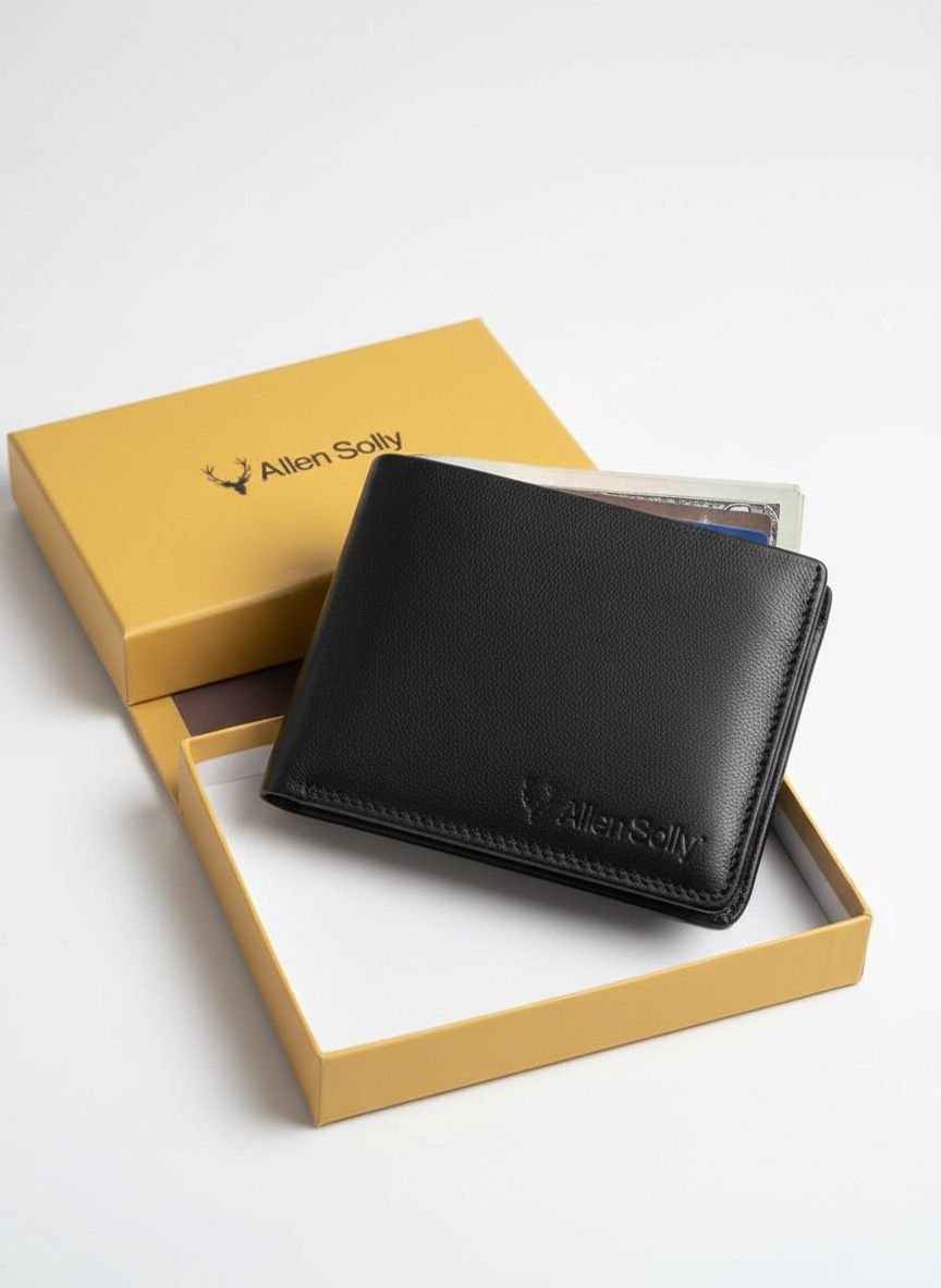 Allen Solly Classic Black Leather Wallet