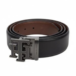 Tommy Hilfiger Men's Reversible Black Leather Belt